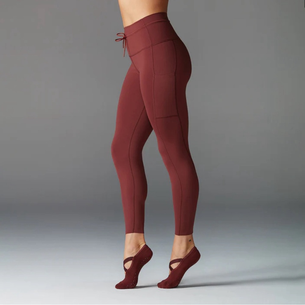 Tavi NWT Tie Waist Pocket Leggings in Sahara Yoga Pilates pants